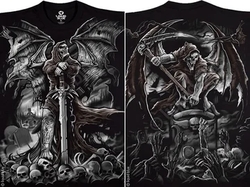 Рисунки на футболках из этой серии сложно объяснить с точки зрения науки... Это мир вне нашего понимания, мир мистики и чудовищ, демонов и драконов... это мир футболок для тех кто верит в чудеса.Яркие рисунки футболок, футболки из облегченного спортивного хлопка. Как обычно у футболок нет швов, рисунок нанесен на футболку по специальной технологии: не прощупывается и не выгорает.